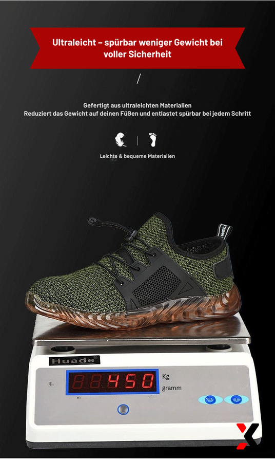 TGX37 Atmungsaktive Herren Stahlkappen Sneaker mit Flymesh & Rutschfester Sohle - SAFETY SHOES