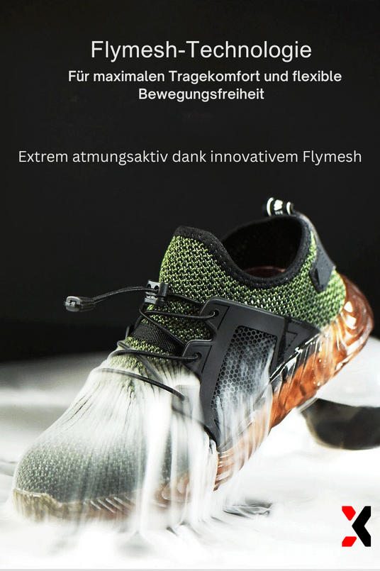 TGX37 Atmungsaktive Herren Stahlkappen Sneaker mit Flymesh & Rutschfester Sohle - SAFETY SHOES