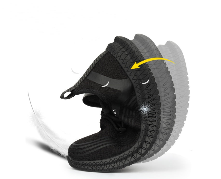 Sneaker Sicherheitsschuhe mit Stahlkappe – TGX34 Atmungsaktiv & Antirutsch durchtrittsicher - SAFETY SHOES