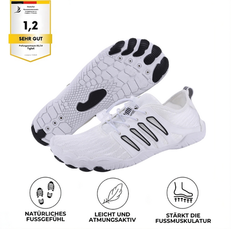 OrthoStep – Orthopädischer Barfußschuh, gesund, atmungsaktiv, wasserfest, rutschfest – ideal für Spaziergang, Wandern und Laufen – Unisex