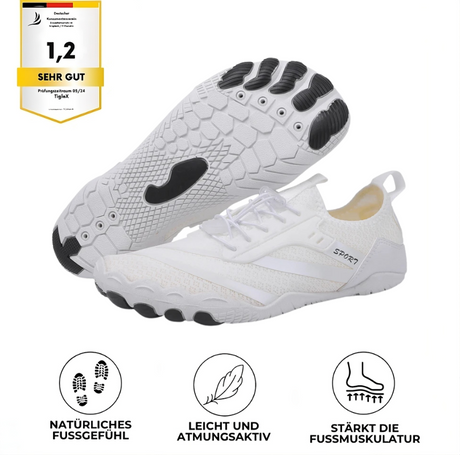 PureStep – Orthopädischer Barfußschuh, gesund, atmungsaktiv, wasserfest, rutschfest – ideal für Workout, Spaziergang, Wandern und Laufen – Unisex