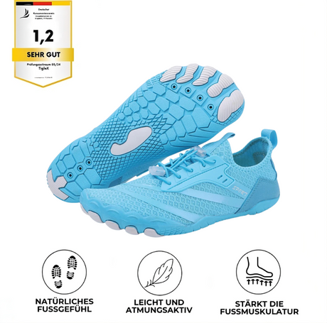 PureStep – Orthopädischer Barfußschuh, gesund, atmungsaktiv, wasserfest, rutschfest – ideal für Workout, Spaziergang, Wandern und Laufen – Unisex