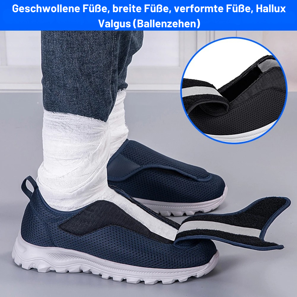 RehaFit Aktiv – Orthopädischer Gesundheitsschuh, atmungsaktiv, rutschfest, mit Klettverschluss, leicht
