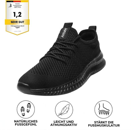 Orthopädische Barfußschuhe Herren Damen Schwarz – atmungsaktiv & leicht mit natürlichem Fußgefüh