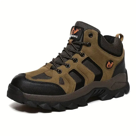 Braun-schwarze TigleX Explorer Allterrain Wanderschuhe mit rutschfester Sohle und atmungsaktiver Ausstattung – perfekte Wahl als Trekking-Schuhe, Outdoor-Schuhe und Freizeitschuhe für Herren und Damen, sorgen für sicheren Halt auf allen Untergründen und maximalen Komfort bei langen Wanderungen.