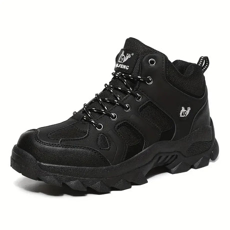 Schwarze TigleX Explorer Allterrain Wanderschuhe mit ergonomischer Passform, atmungsaktivem Material und rutschfester, robuster Sohle – optimal für Damen und Herren, die Wert auf Komfort, Stabilität und sicheren Halt bei Outdoor-Aktivitäten, Wanderungen und Trekking legen.