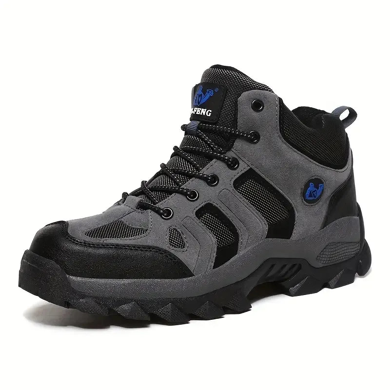 Graue TigleX Explorer Allterrain Wanderschuhe mit rutschfester, robuster Profilsohle, ergonomischem Design und atmungsaktivem Obermaterial – ideal als leichte Trekking-Schuhe für Damen und Herren, perfekt für Outdoor-Abenteuer, Wandern, Trekkingtouren und alle Allterrain-Einsätze.