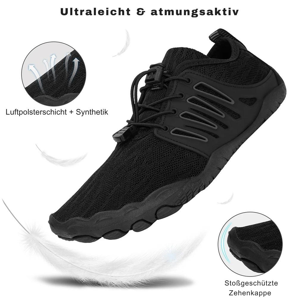 OrthoStep – Orthopädischer Barfußschuh, gesund, atmungsaktiv, wasserfest, rutschfest – ideal für Spaziergang, Wandern und Laufen – Unisex