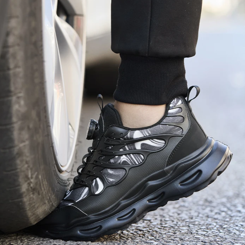 TGX-W35 Sicherheitsschuhe in Schwarz mit robuster Ausführung und schnellem Einstieg – Unisex