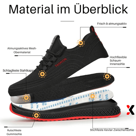 TGX36 WorkFit – Leichte S1P Arbeitssneaker mit Stahlkappe - TigleX
